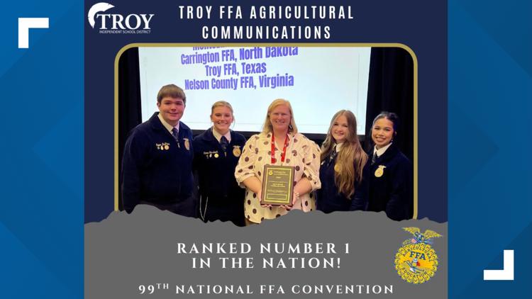 Troy FFA students place first in the nation in Agricultural Communications — KCEN (Central Texas), Pasadena Schools news