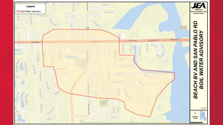 Boil Water Advisory in place for parts of San Pablo Road after water main break — First Coast News Local, Pasadena Community news